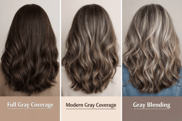 gray coverage vs. gray blending modern hair color options